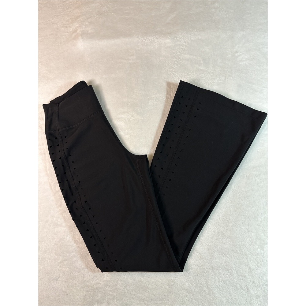 Gigi C Womens Black Flare Side Cutout Stretch Dressy Trouser Pants Size S